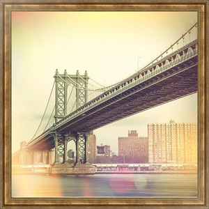Постер Манхэттенский мост и Нью-Йорк