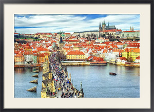 Картина под стеклом Чехия, Прага. Вид с птичьего полета #5