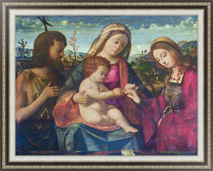 Репродукция Дева Мария и младенец со святыми