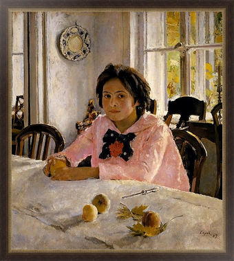 Картина на холсте Девочка с персиками