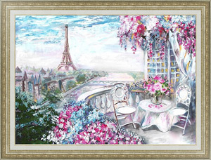 Картина Летнее кафе в Париже