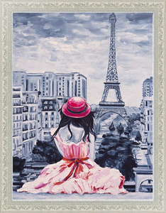 Репродукция картины Романтическая дама в Париже