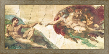 Картина Фрески плафона Сикстинской капеллы. История творения. Господь сотворяет Адама