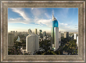 Картина в раме Индонезия, Джакарта. Небоскребы