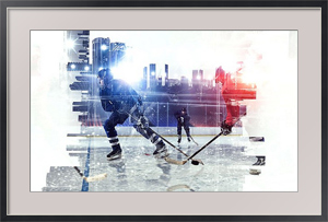 Постер под стеклом Городской хоккей