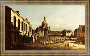 Репродукция картины Площадь Нового рынка в Дрездене