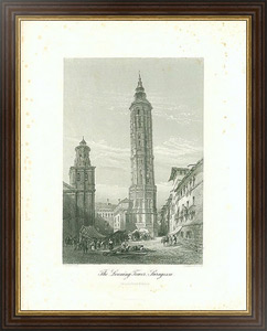 Постер-гравюра The Leaning Tower, Zaragossa