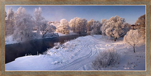 Постер в раме Истра, Россия. Панорама Зимней реки