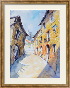 Репродукция картины Итальянская улица в тосканской деревушке, Италия