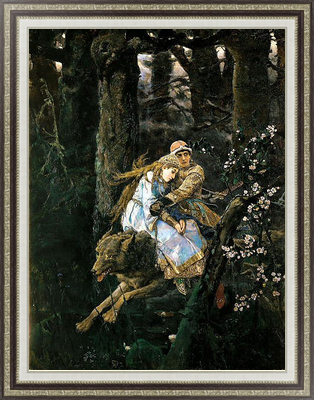 Картина в раме Иван Царевич на сером волке. 1889