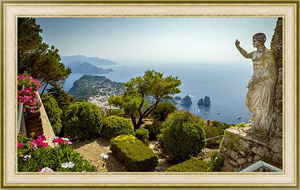 Постер Италия, Капри. Panoramic view of Capri from Mount Solaro