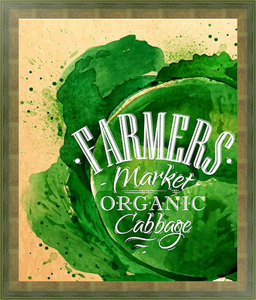 Постер на холсте Капуста с фермерского рынка
