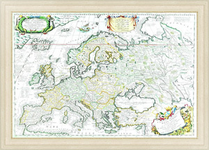 Постер на холсте Карта Европы, 1690