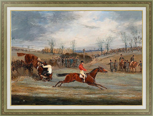 Картина в раме Scenes from a steeplechase- Near the Finish 1845
