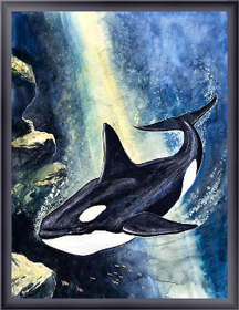 Картина для интерьера Killer Whale, Бэкхаус Д.