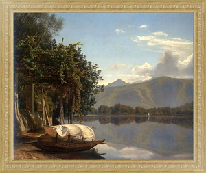Репродукция картины Вид на озеро Лугано