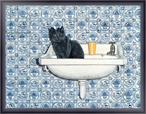 Картина для интерьера My Bathroom Cat
