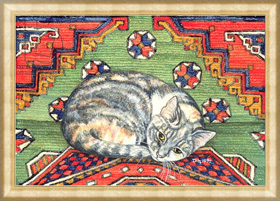 Картина в раме Third Carpet-Cat-Patch