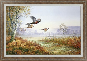 Картина в раме Pheasants in Flight, Даннер Карл