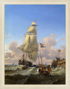 Репродукция картины Корабли у пирса