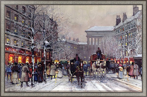 Репродукция картины A Parisian winter scene