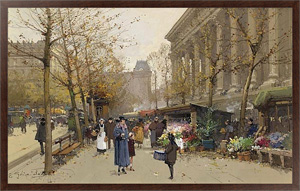 Картина для интерьера Цветочный рынок. Бульвар Мадлен