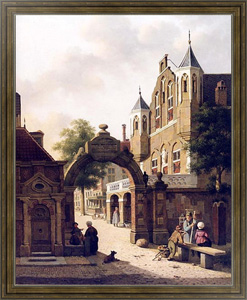 Картина на холсте Вид на голландскую улицу