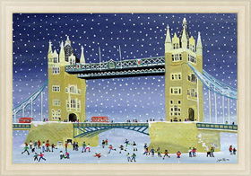 Картина в раме Tower Bridge: Skating on Thin Ice, Джоел Джуди