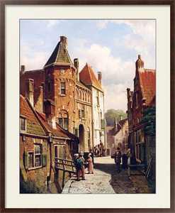 Картина в раме Голландский город