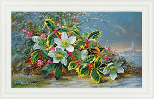Картина в раме Winter roses in a landscape, Уильямс Альберт 