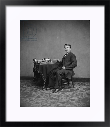 Томас Эдисон, 1877-78 ретро-фото под стеклом
