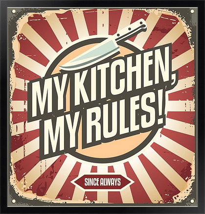 Моя кухня - Мои правила, постер на подрамнике