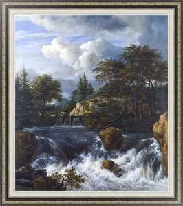 Репродукция картины Поток в горном пейзаже 2