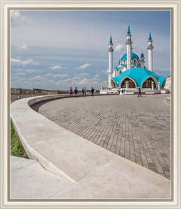 Картина Казань, Россия. Кремль. Мечеть Кул Шариф