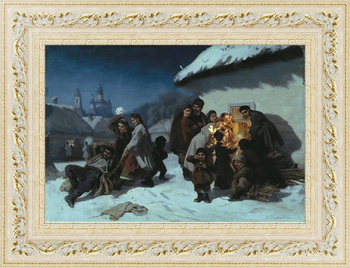 Картина Колядки в Малороссии. 1864