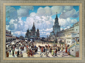 Репродукция картины Красная площадь во второй половине XVII века. 1925, Васнецов Аполлинарий