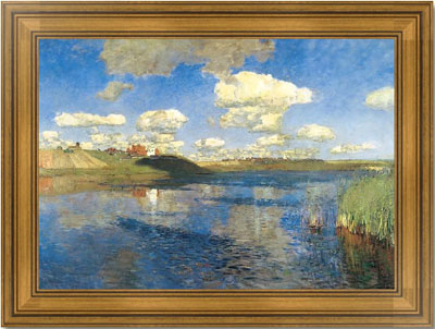 Картина «Озеро. Русь» Исаака Левитана в раме 369.M33.176