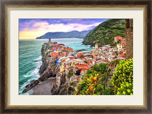 Постер Италия, Вернацца. Вид сверху с горного массива