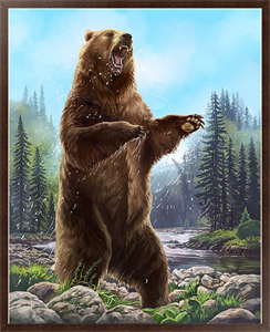 Постер на холсте Медведь