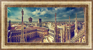 Картина Милан, панорамный вид с крыш