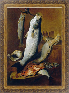 Постер в раме Натюрморт с рыбой