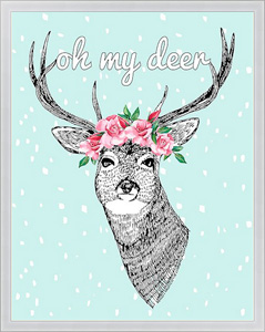Постер в раме Oh my deer