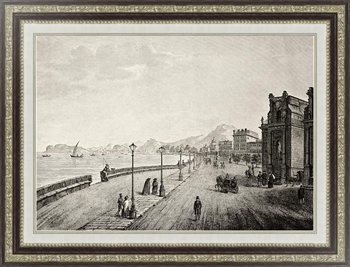 Картина Palermo promenade, Sicily, The original engraving, created by B. Rosaspina, may be dated to the firs