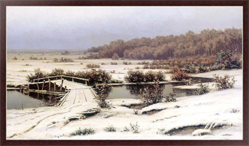 Картина на холсте Первый снег. 1883