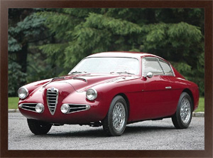 Постер в раме Alfa Romeo 1900 SSZ '1954–58 дизайн Zagato