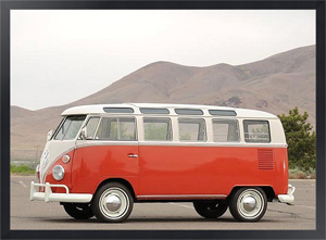 Постер в раме Volkswagen T1 Deluxe Microbus '1951