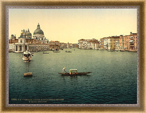 Постер Италия. Венеция, вид на Гранд-канал и собор Санта-Мария-делла-Салюте