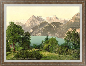 Постер в раме Швейцария. Парк у озера
