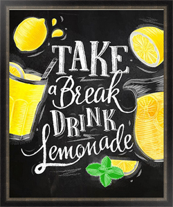 Постер с лимонадом