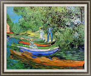 Постер в раме Берег Уазе в Овере, Ван Гог Винсент (Vincent Van Gogh)